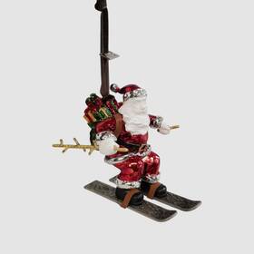 Michael Aram 790824243812 Red Metallic Skiing-santa Holiday Christmas Tree Ornament