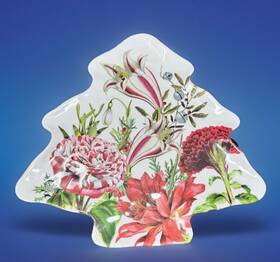 Swtp361 Michel Dedign Works Design Melamine Christmas Tree Plate 11.5x12 Inch