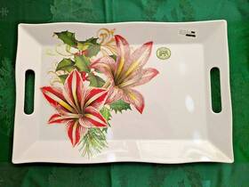 Swtl346 Michel Design Works Merry Christmas Melamine Large Serveware Tray With Handles