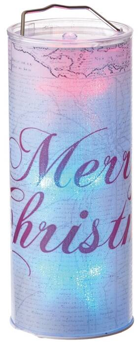 105622 Midwest Cbk Lights Up Battery Operated Led Hanging Merry Christmas Cylinder 12 Inch