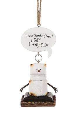 121692 Midwest Cbk Toasted Smores I Saw Santa Claus Did Really Christmas Holiday Ornament