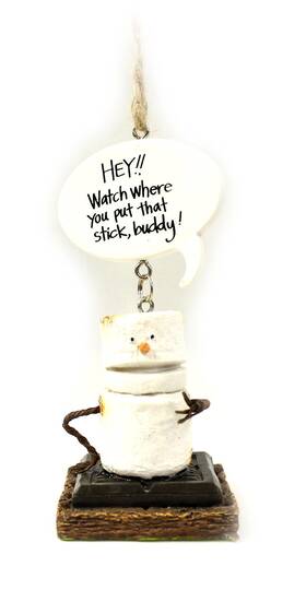 Midwest-cbk 738449369043 Toasted Smores Watch Where You Put That Stick Resin Christmas/everyday Ornament