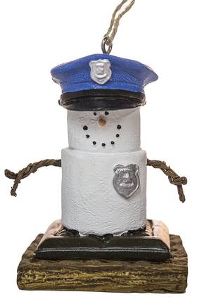 Midwest-cbk 738449438473 Sftmores Policeman Resin Christmas/everyday Ornament
