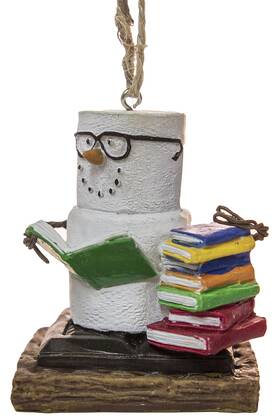 Midwest-cbk 773822227411 Sftmores Book Lovers Nerd Christmas/everyday Ornament Decoration Resin