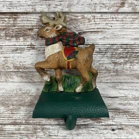 Midwest Of Cannon Falls For Eddie Bauer 407691700002 Vintage Reindeer Stocking Holder Cast Iron Christmas Decor