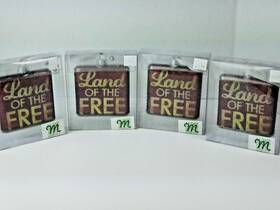 Midwest Seasons 738449402498 Land Of The Free Christmas Ornament 4 Piece Set