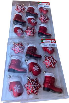Midwood Brands Llc 032251499944 18-count Metallic Red Christmas Holiday Shatterproof Ornaments