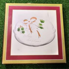 5084858 Mikasa Inch Holiday Bells Collection Sentiments Sweet Dish Christmas Plate 7 Nib