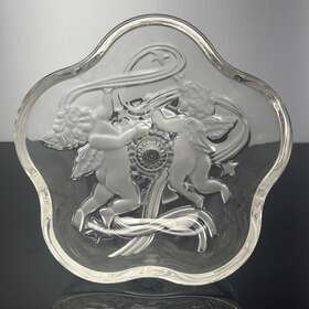 Mikasa 837/510 Cherub German Hersheys Bowls Crystal Christmas Holiday Sweet Dish