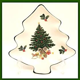 Ca808 Mikasa Heritage Xmas Tree Story Decorative Shape Candy Trinket Fruit Nut Dish