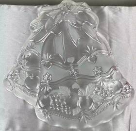 Wy449-601 Mikasa Wy449/601 Sleigh Bells Large Glass Christmas Serving Platter Japan 15.25 Inch