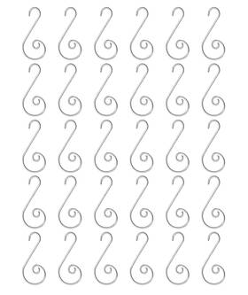 Mini Skater 710154876979 30pcs Small Christmas Ornament Hook 2 Inch Length Metal Tree Hanger Ho