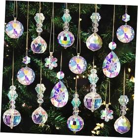 Jaf-misdary-1235 Misdary 36 Pcs Crystal Ornaments For Christmas Tree Hanging Iridescent