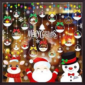 Miss Fantasy 735918325104 Christmas Window Clings Decorations 10 Sheets Large Merry Christ