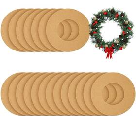 Paper-01 Mixteach 20 Pieces Hanging Wreaths Paper Round Christmas Ornaments With Strings Rop
