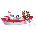 Mo96673mn Enchanted Forest Ft Airblown Inflatable Row Boat Santa Outdoor Yard