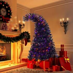 Moda Furnishings 173942324601 6ft Hinged Fraser Fir Artificial Bent Top Christmas Tree