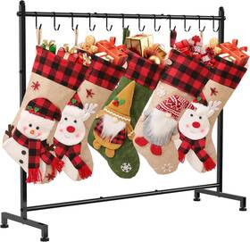 Jj-001 Mokoqi Christmas Stocking Holder Stand For Floor Freestanding Rack With Black
