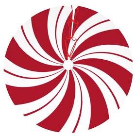 Molian 779754631992 30 Inch Traditional Christmas Tree Skirt With Swirl Peppermint Candy Design Holid