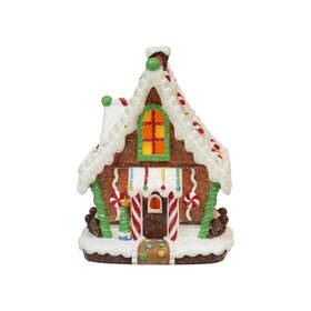Moments In Time 841887136426 6.22 Inch H Gingerbread Village House - Led Lights Battery Operated Christmas Vil