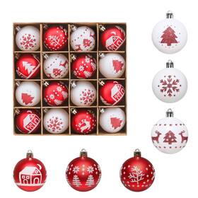 Monibloom 840256449723 16ct Large Christmas Ball Ornaments For Xmas Tree Plastic Hanging Decorations