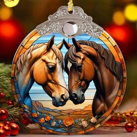 Montagnes 744612952080 Farmhouse Horses Christmas Tree Ornament 2024 Ornaments For H