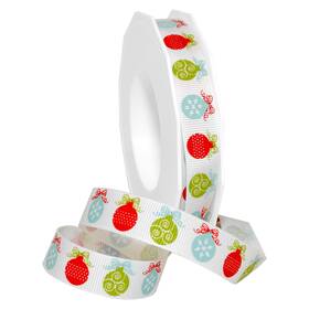 Morex Ribbon 750265414523 Petite Christmas Celebration Themed Grosgrain 5/8 Inch X 25 Yd Ornament