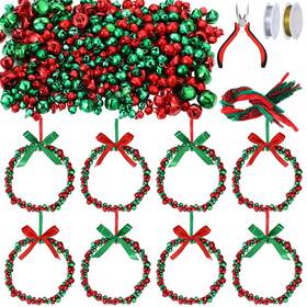 Hui-morningro-0338 Morningro 427 Christmas Bell Wreath Ornaments Set Classic Diy Xmas Decor