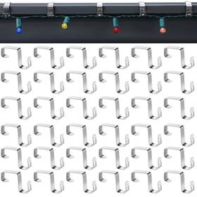 Morningro-ajagj796563 Morningro 50 Pcs Gutter Clips For Hanging Outdoor Lights Christmas Silver