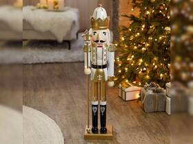 Morris Costumes 197640434781 3 Ft Giant Classic Gold Wood Nutcracker Christmas Scepter Soldier Holiday Decor