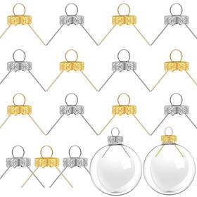 Dd-moxweyeni-74 Moxweyeni Round Christmas Ornament Cap Replacement Hangers - Gold And Silver Caps For C