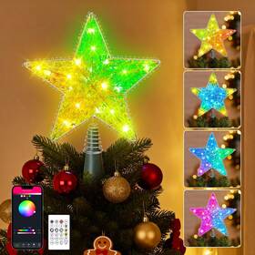Bsl67 Mozugutao Christmas Tree Star Topper Led Decorations Ul Certified Colorful