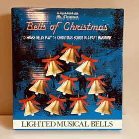 Mr. Christmas 051053002251 Vintage 90s Musical Light Up Bells 15 Carols 4 Part Harmony Works