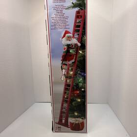 Mr. Christmas 051053101015 40 Inch Super Ladder Climbing Santa Musical Animatronic New Free Ship