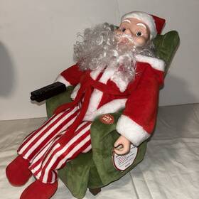 Mr. Christmas 051053101459 Animated Reclining Santa Snores Talks Inch Merry 12