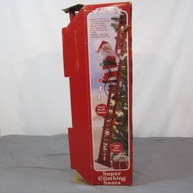 Mr. Christmas 051053119638 43 Inch Super Ladder Climbing Santa Claus Motorized Musical Decoration