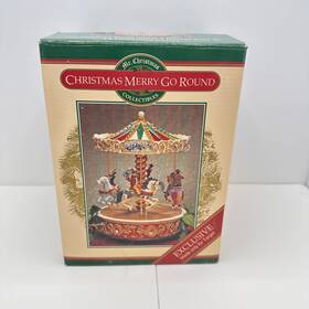 Mr Christmas 051053276010 Collectibles Merry Go Round Plays 12 Carols With Box 1998