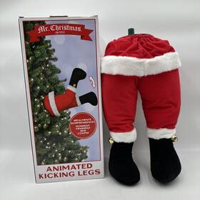 Mr. Christmas 051053304638 Animated Kicking Legs - Motion Santa Claus 16 Inch Fun Decor