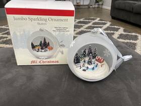 Mr. Christmas 051053479725 Animated Musical Lighted Jumbo 7 Inch Sparkling Ornament Skaters 2007