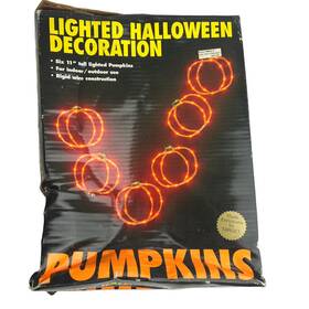 Mr. Christmas 051053599225 Pumpkin Lights Lighted Halloween Set Six 11 Inch Decorations New