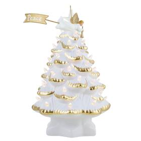 18750 Mr. Christmas Nostalgic Ceramic Tree With Led Lights Indoor Decoration 14 Inches