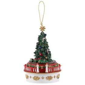 19744 Mr. Christmas Animated Tree Music Box Mini Wind-up Decoration