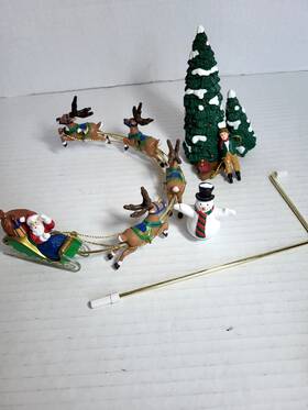25101 Mr Christmas Vintage 1999 Flying Santa Reindeer Tree Snowman Replacement Parts