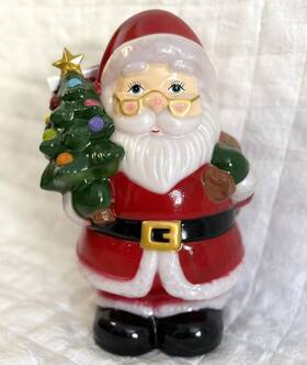 Mo12450 Mr. Christmas Santa Claus Blow Mold Nostalgic Led Lighted Outdoor Yard Decor 12 Inch