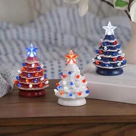 Mr. Christmas Patriotic Nostalgic Tree Set Of 3 Decoration