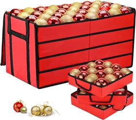 Mhd-346 Mrrihand Christmas Ornament Storage Box Containers With 8 Ind