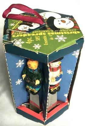 Msc International Canda 067742907776 Joie De Vivre Christmas 4 Spreaders Knives Santa Reindeer Snow