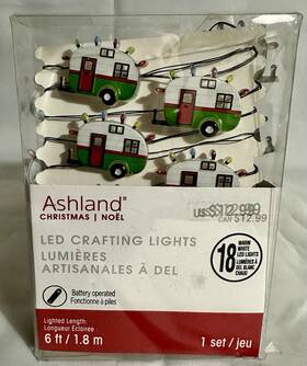 676611 Mspci Ashland 18 Christmas Mini Camper Led String Lights Battery Timer 6ft Van Decor