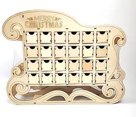 74810 Mspci Advent Wooden Calendar Diy Countdown To Christmas New In Sealed Package