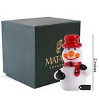 Mt13217 Matashi Murano Christmas Winter Decorative Glass Snowman Figurine 610370132173